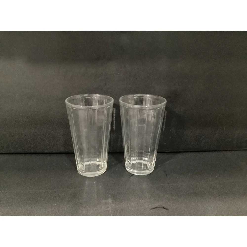 Libbey Tall Paneled Clear Highball Glass Tumbler 6